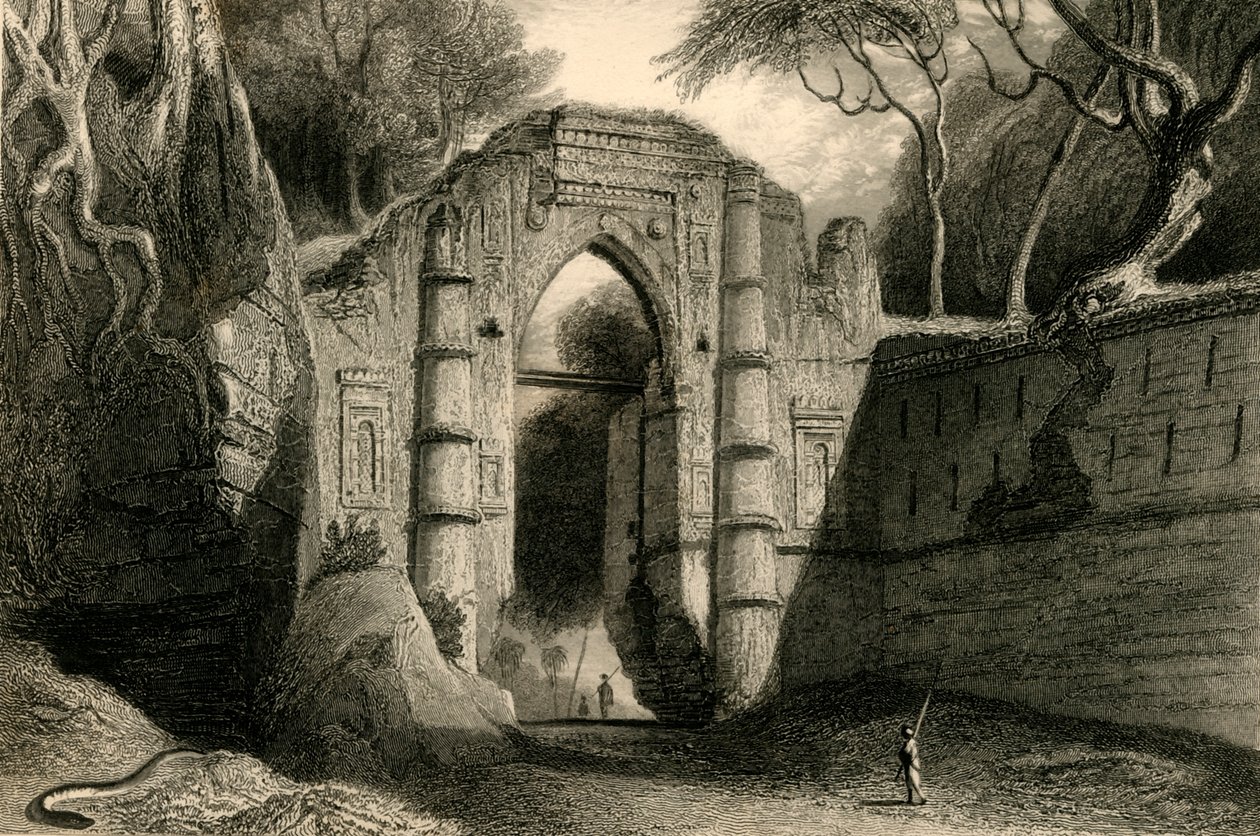 Kutnallewe-porten, Gour, 1835. av William Daniell