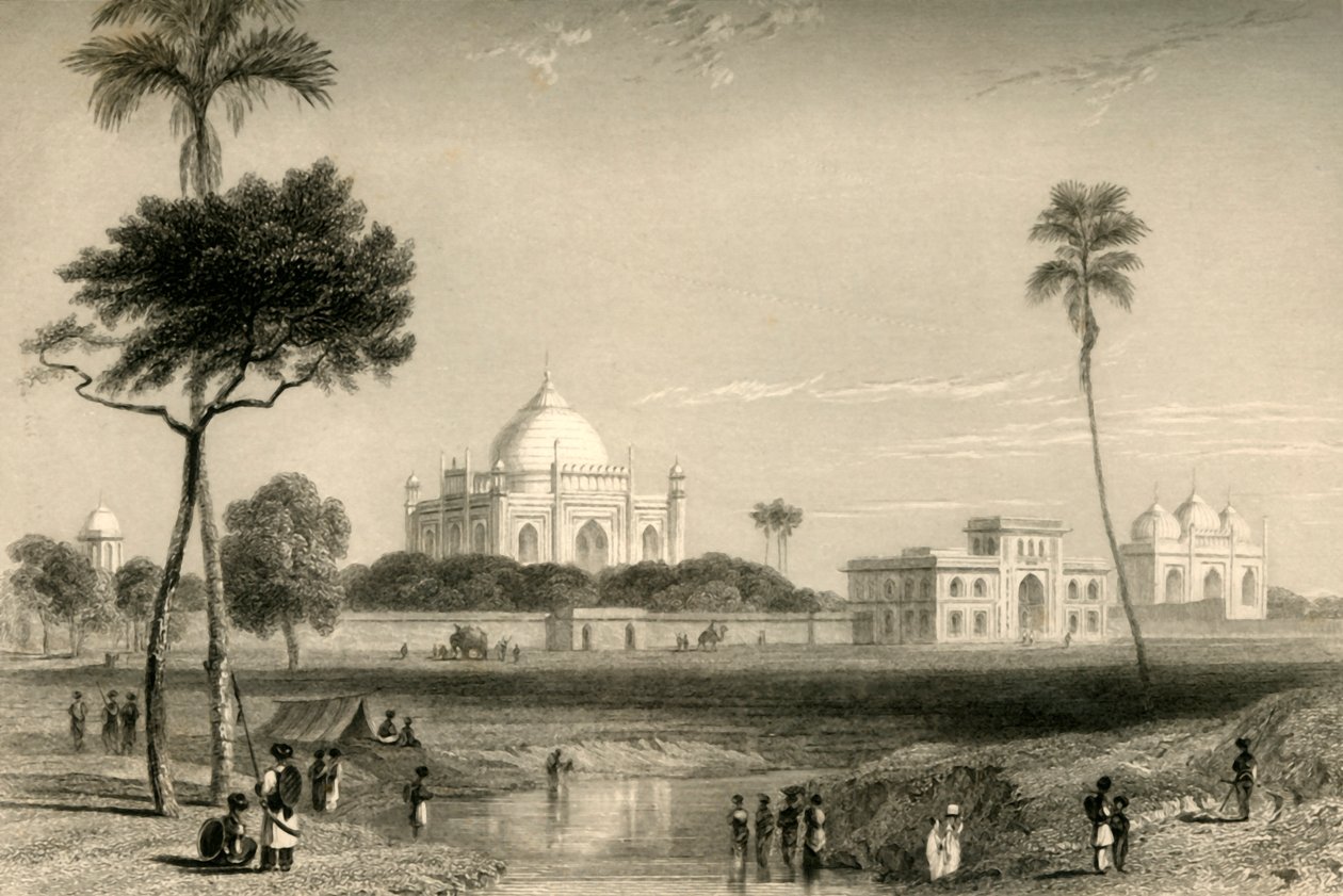 Sufter Jungs mausoleum, Delhi, 1835. av William Daniell