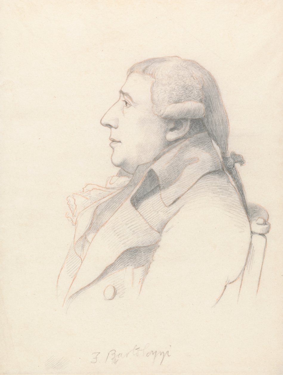 Porträtt av Francesco Bartolozzi av William Daniell