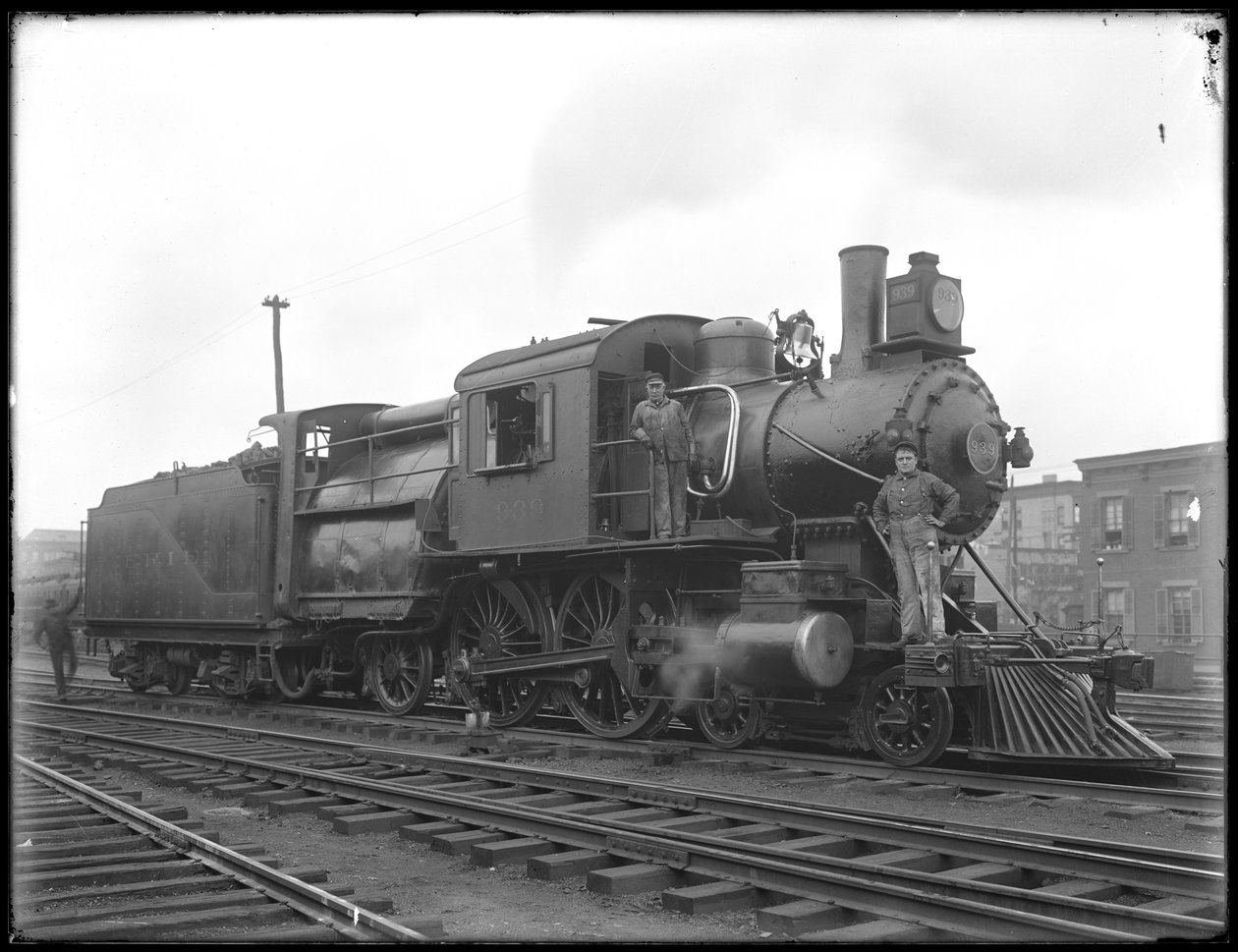 Erie Railroad lokomotiv, sidovy, c.1911-12 av William Davis Hassler