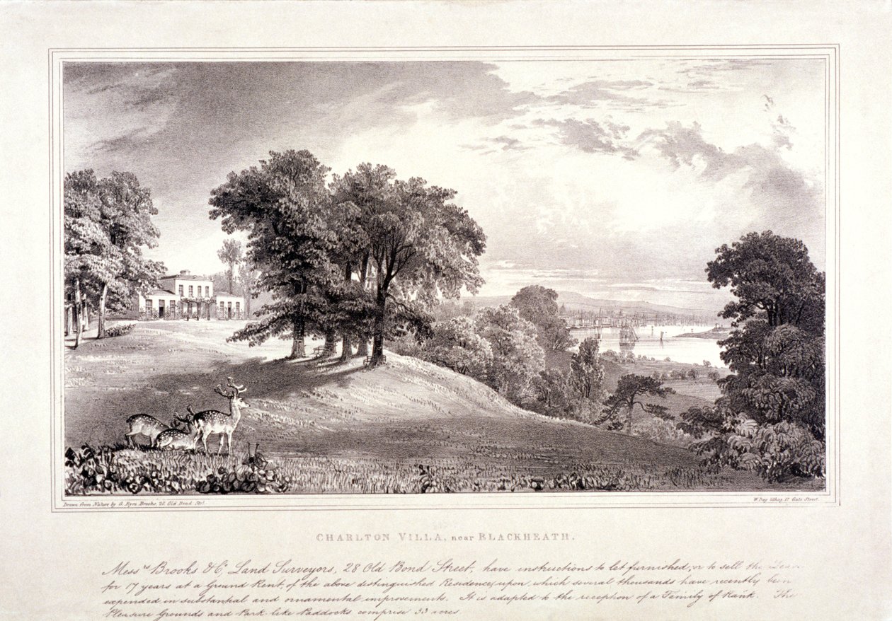 Charlton House nära Blackheath, Greenwich, London, c1830. av William Day