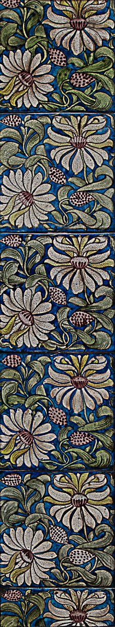Kakelpanel med kaprifol av William de Morgan