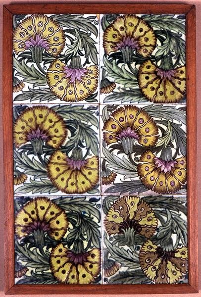 Panel av kakel av William de Morgan