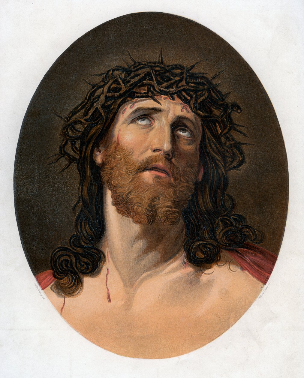Kristus krönt med törnar, 1800-talet. av William Dickes