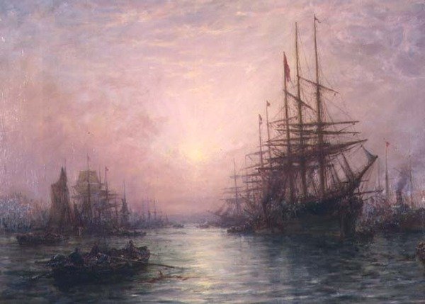 Solnedgång (par 88434) av William Edward Webb