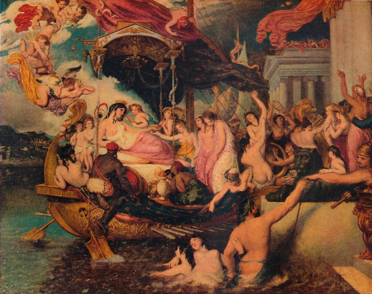 Cleopatras ankomst till Kilikien, 1821. av William Etty