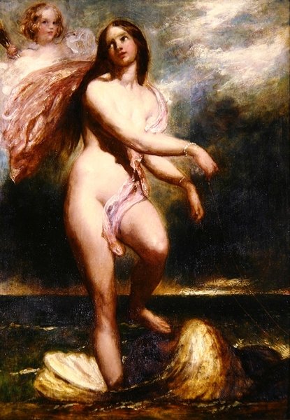 Galatea (olja på kvarnbräda) av William Etty