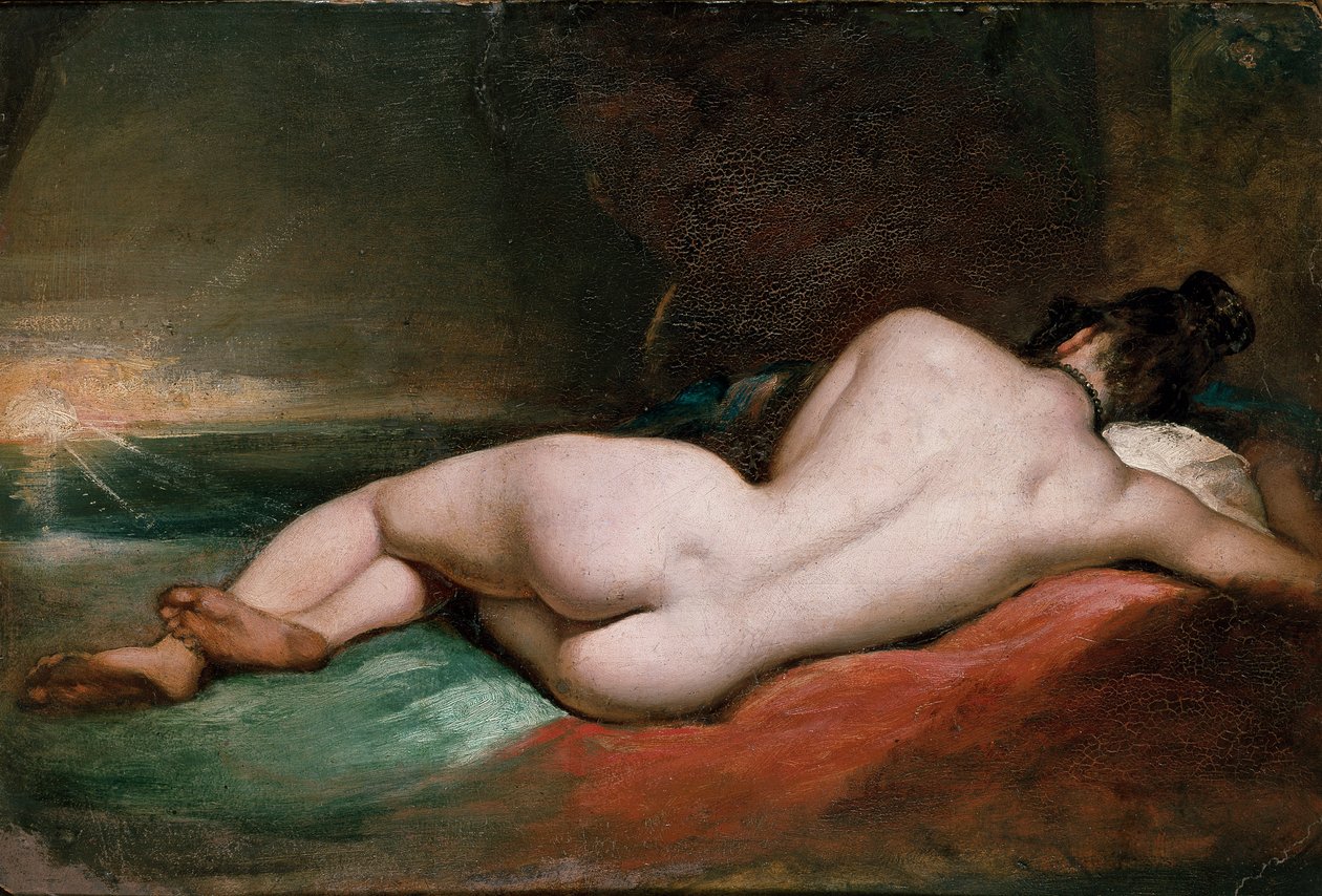 Naken kvinna liggande, tidigt 1800-tal. av William Etty