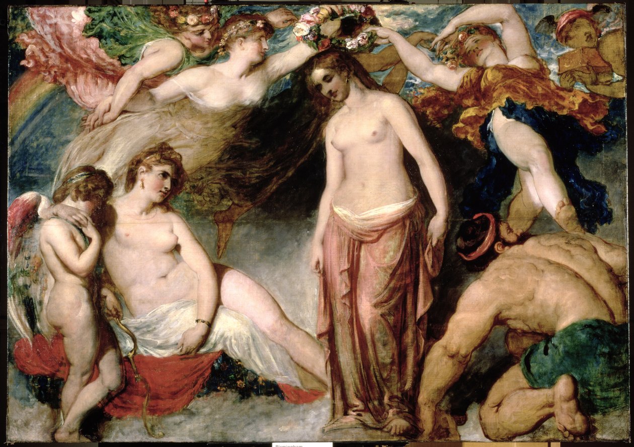 Pandora krönt av årstiderna, 1824 av William Etty