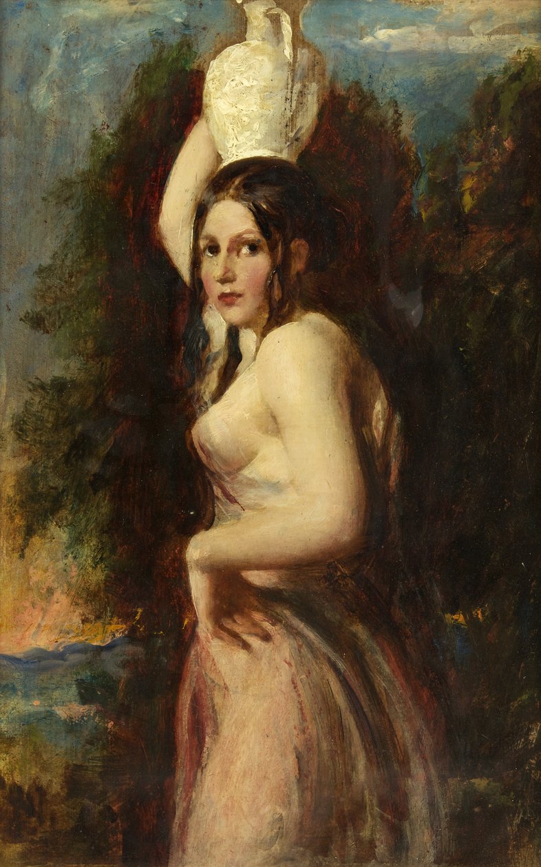 The Water Carrier (olja på kvarnskiva) av William Etty