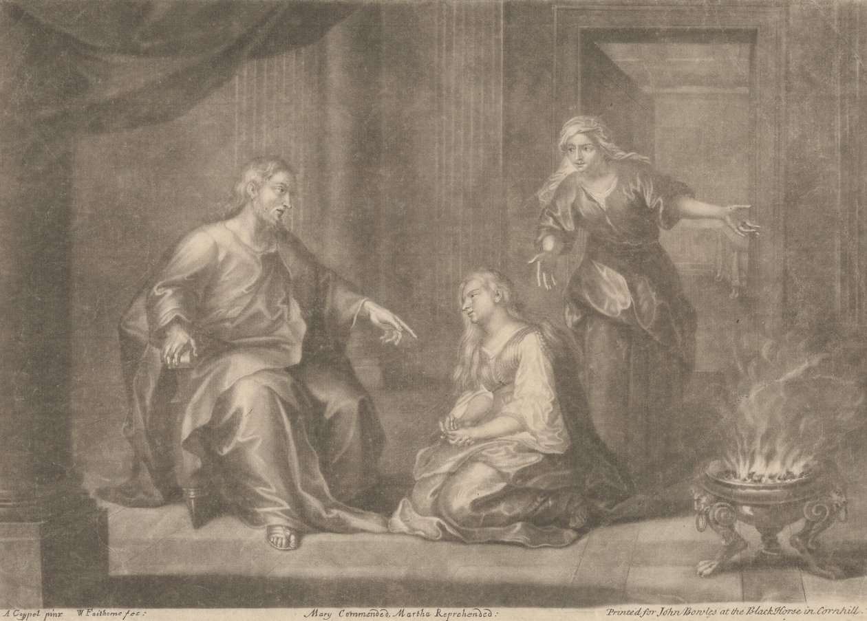 Mary berömd, Martha påtalade av William Faithorne