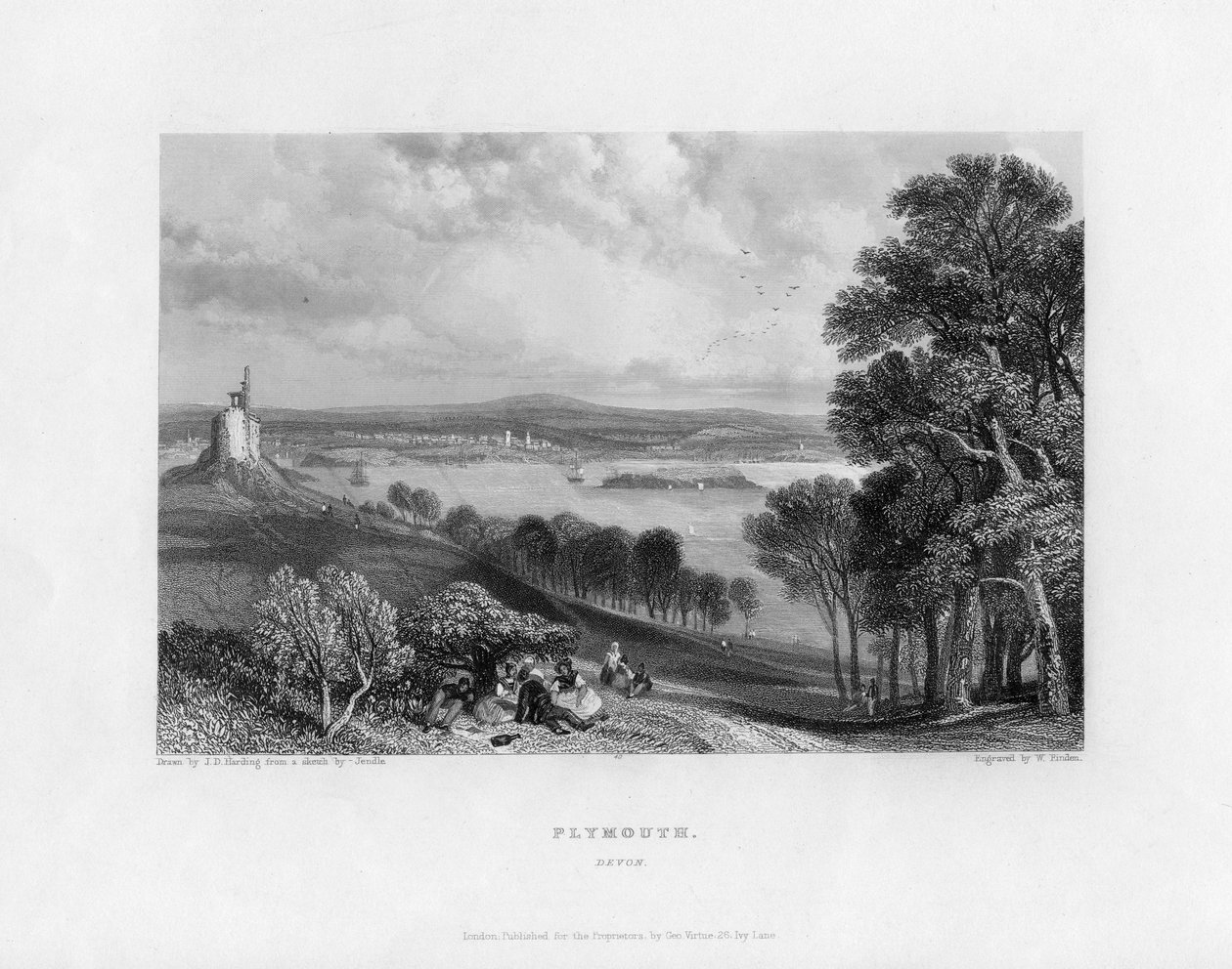 Plymouth, Devon, 1800-talet av William Finden