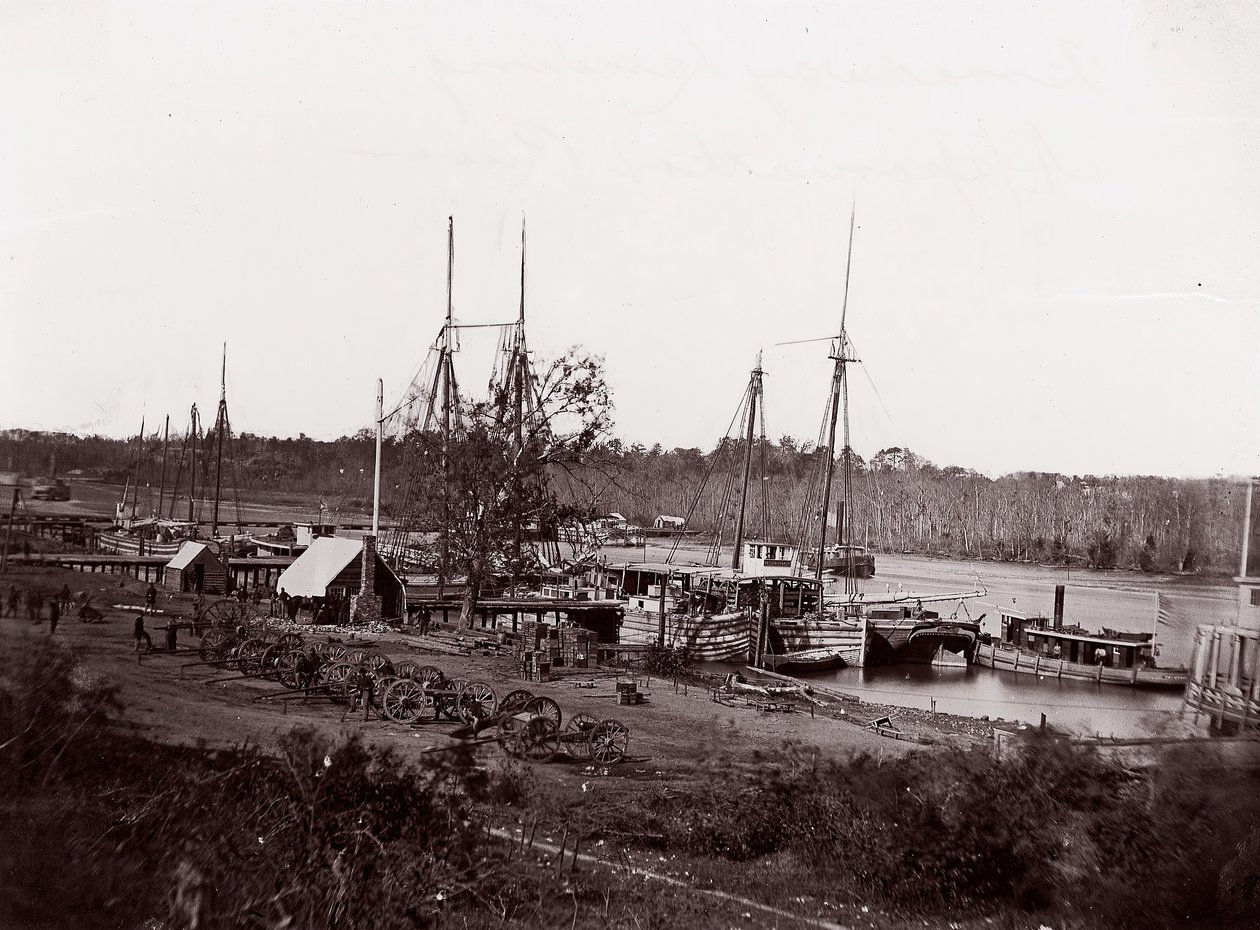 Broadway Landing, Appomattox River, 1864. av William Frank Browne