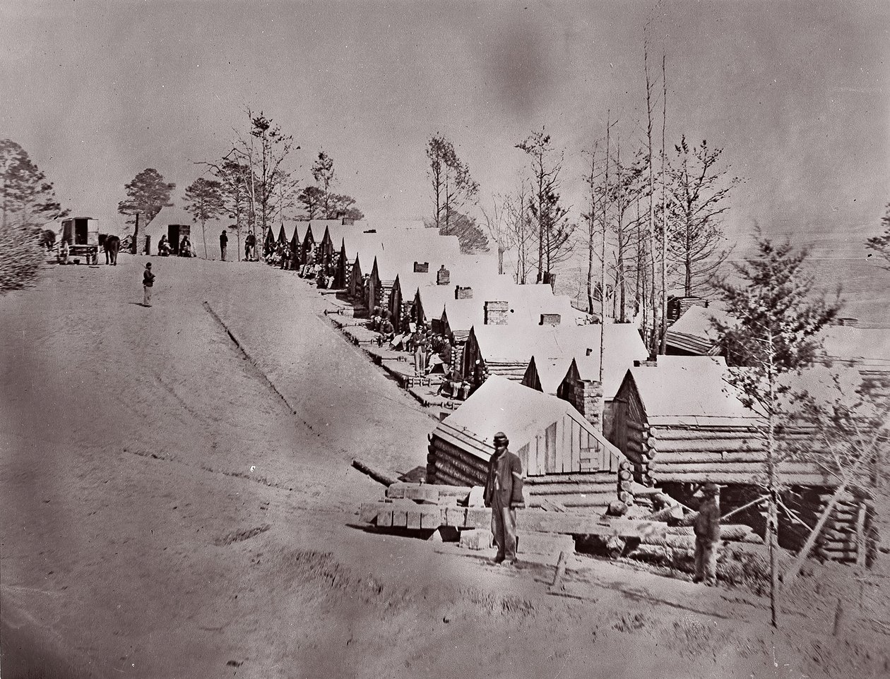 Broadway Landing, Appomattox River, 1864. av William Frank Browne