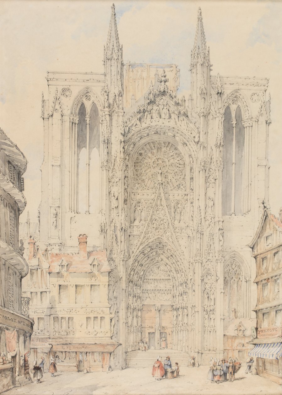 Fasad på katedralen i Rouen av William Frome Smallwood