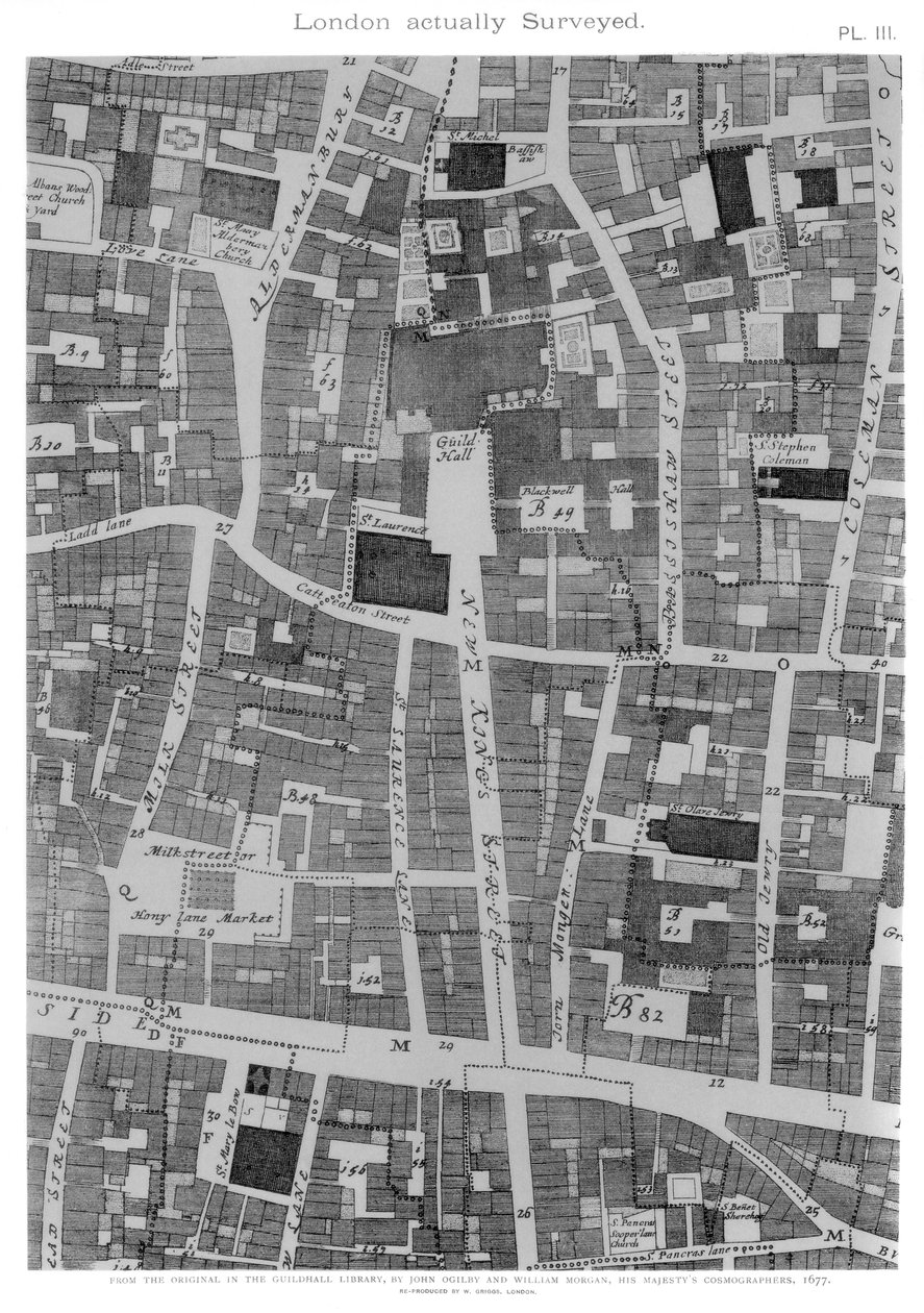 London faktiskt Surveyed, 1677 1886. av William Griggs