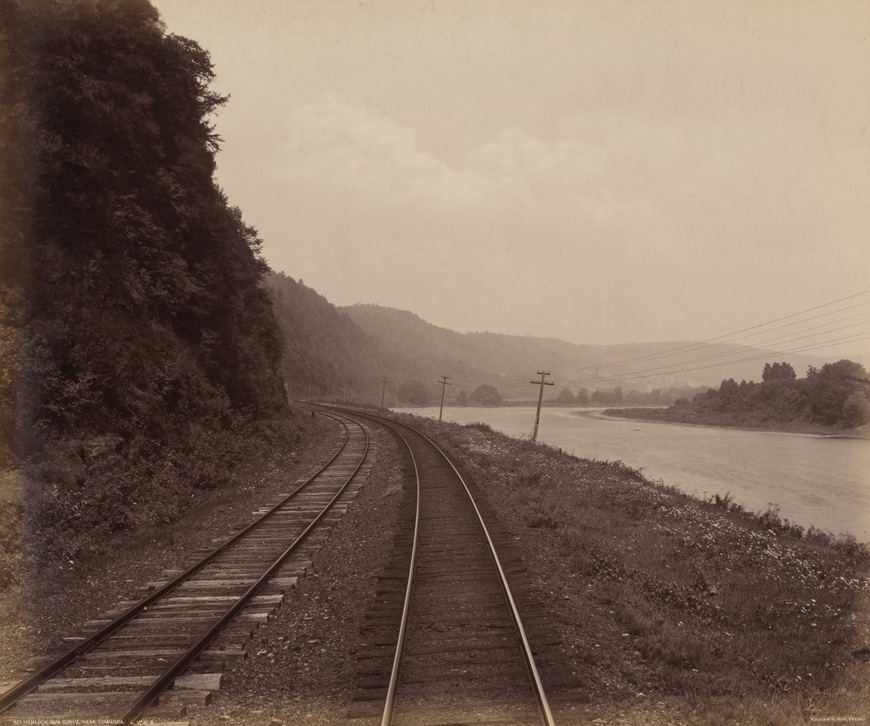 Hemlock Run Curve, nära Towanda av William H. Rau