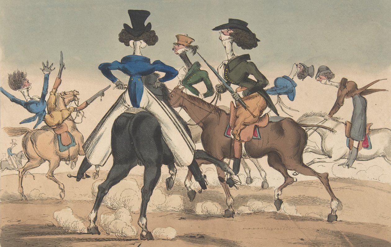 Dandies i Rotten Row, 21 januari 1819. av William Heath