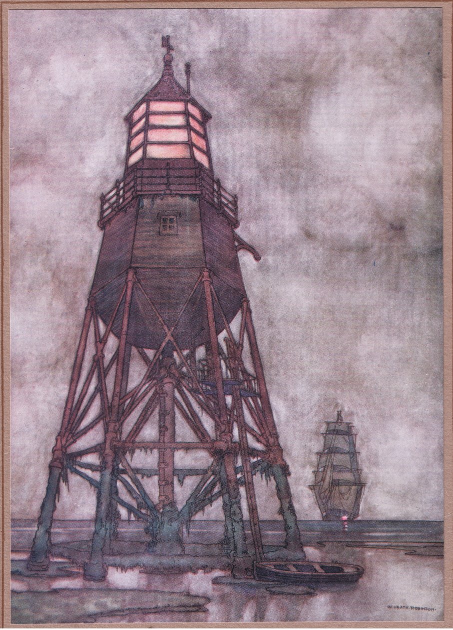 De kustvisa ljusen i England av William Heath Robinson