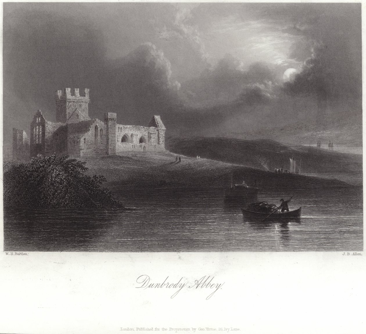 Dunbrody Abbey i County Wexford av William Henry Bartlett