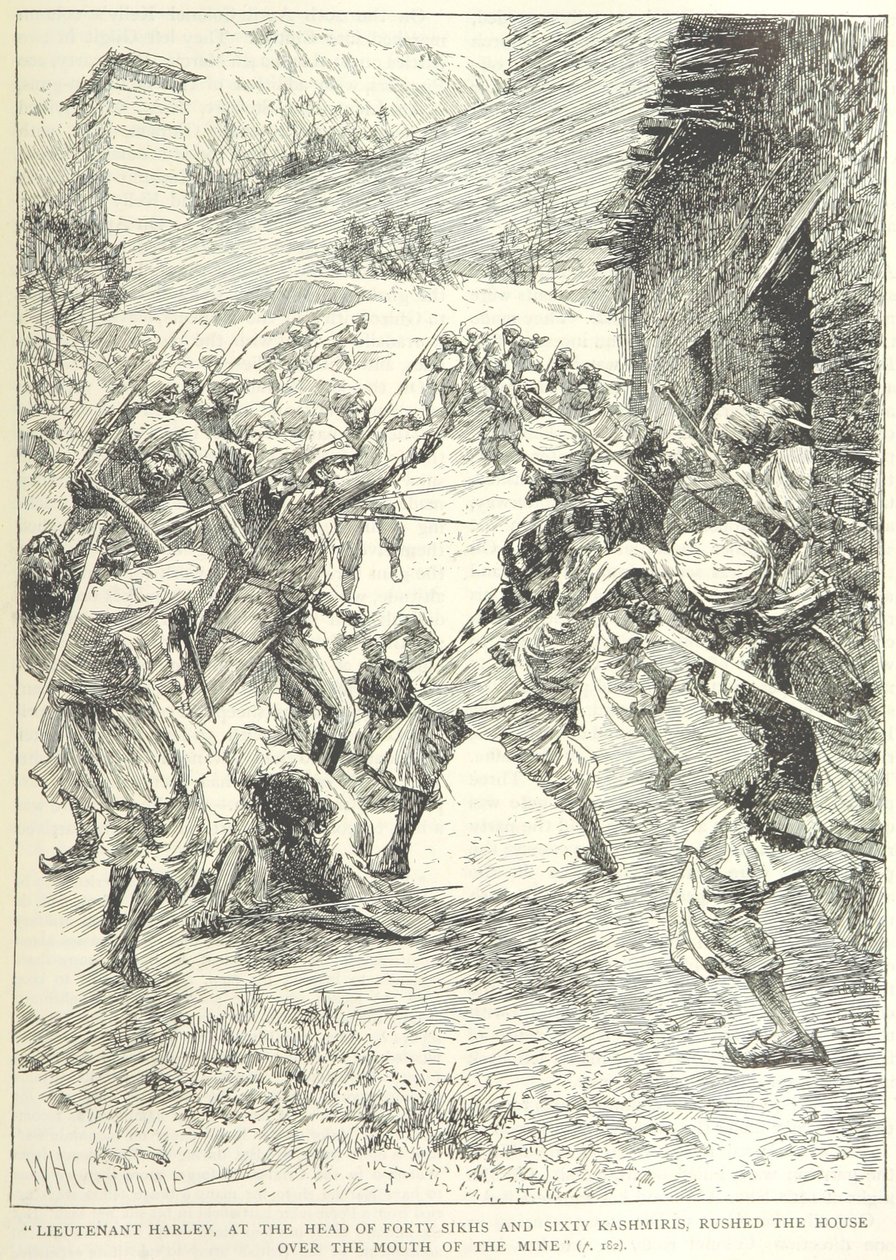 Anfall mot gruvan i Chitral av William Henry Charles Groome