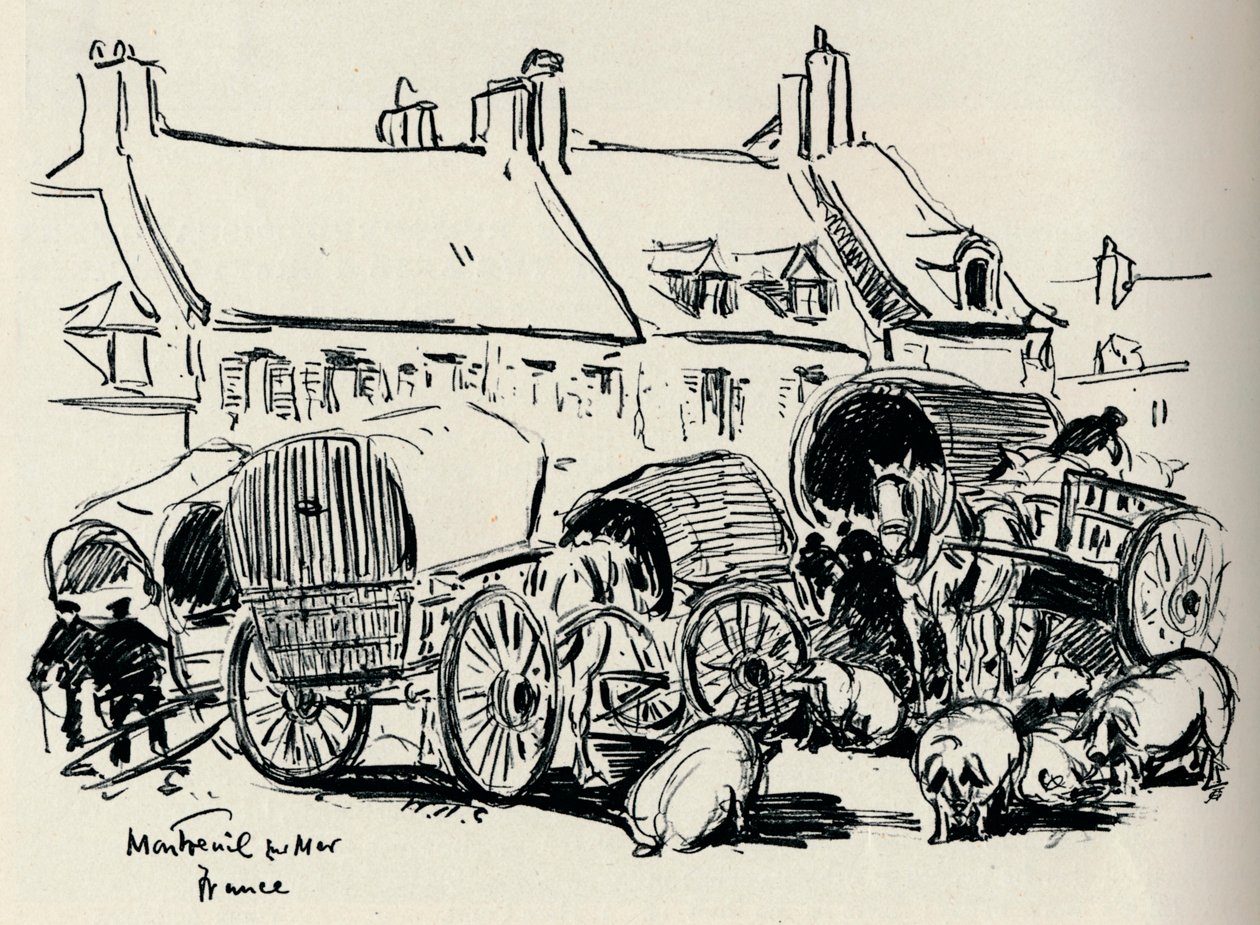 Montreuil-Sur-Mer, Frankrike, c1907. av William Henry Charlton