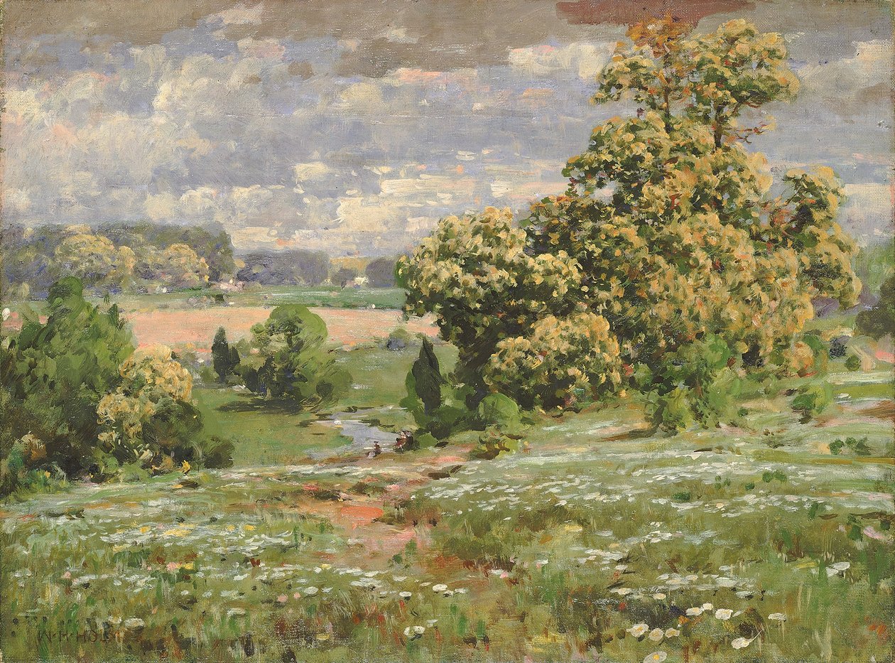 Kastanjeträd i blom, n.d. av William Henry Holmes
