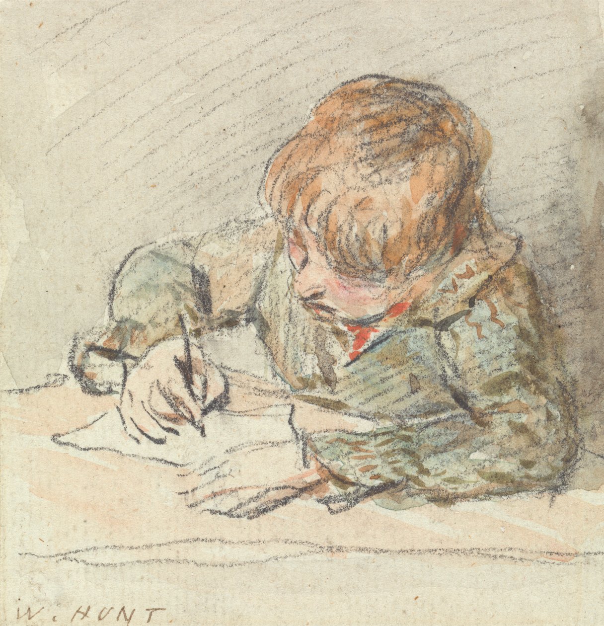 En pojke som skriver av William Henry Hunt