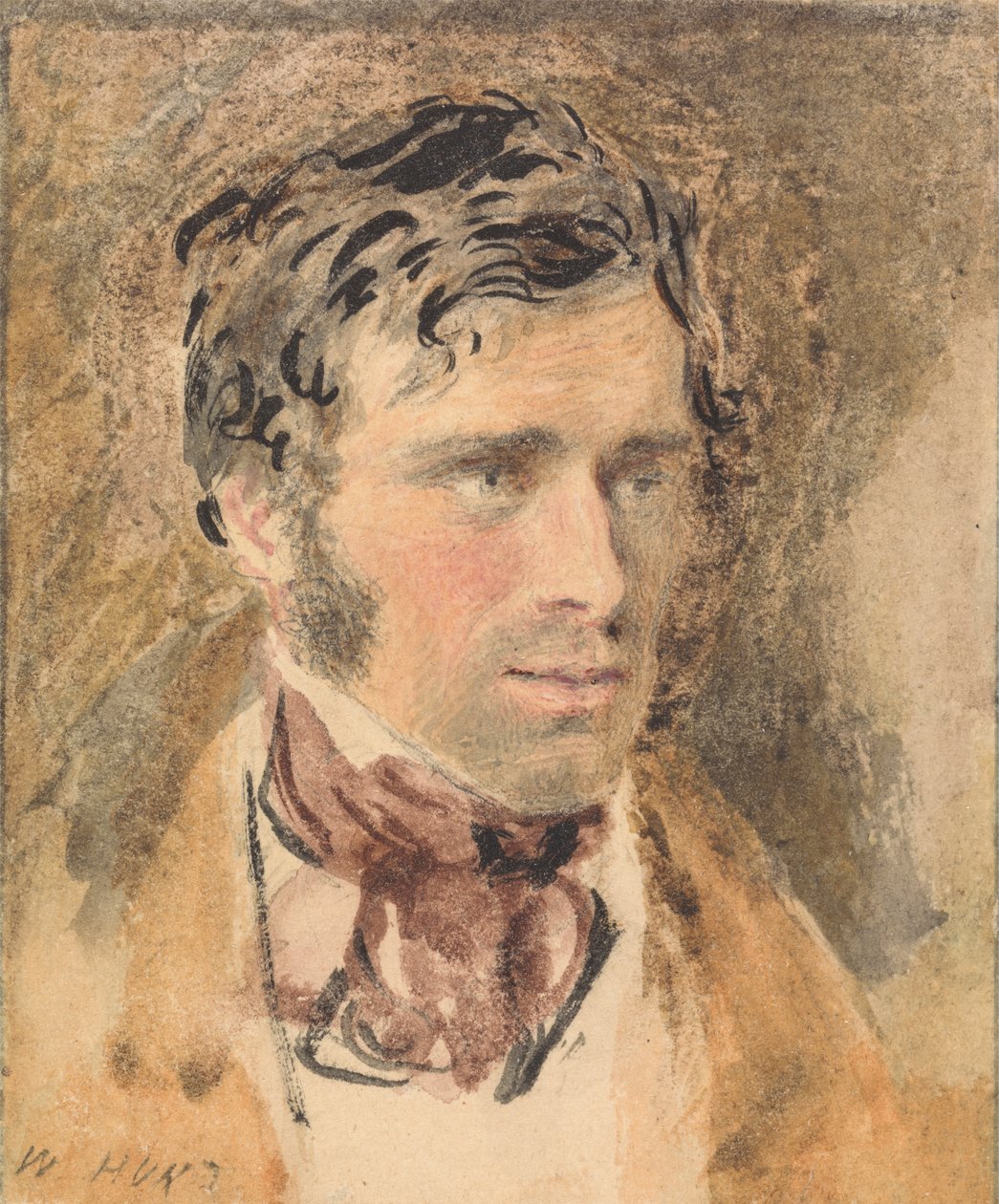 Porträtt av en man av William Henry Hunt