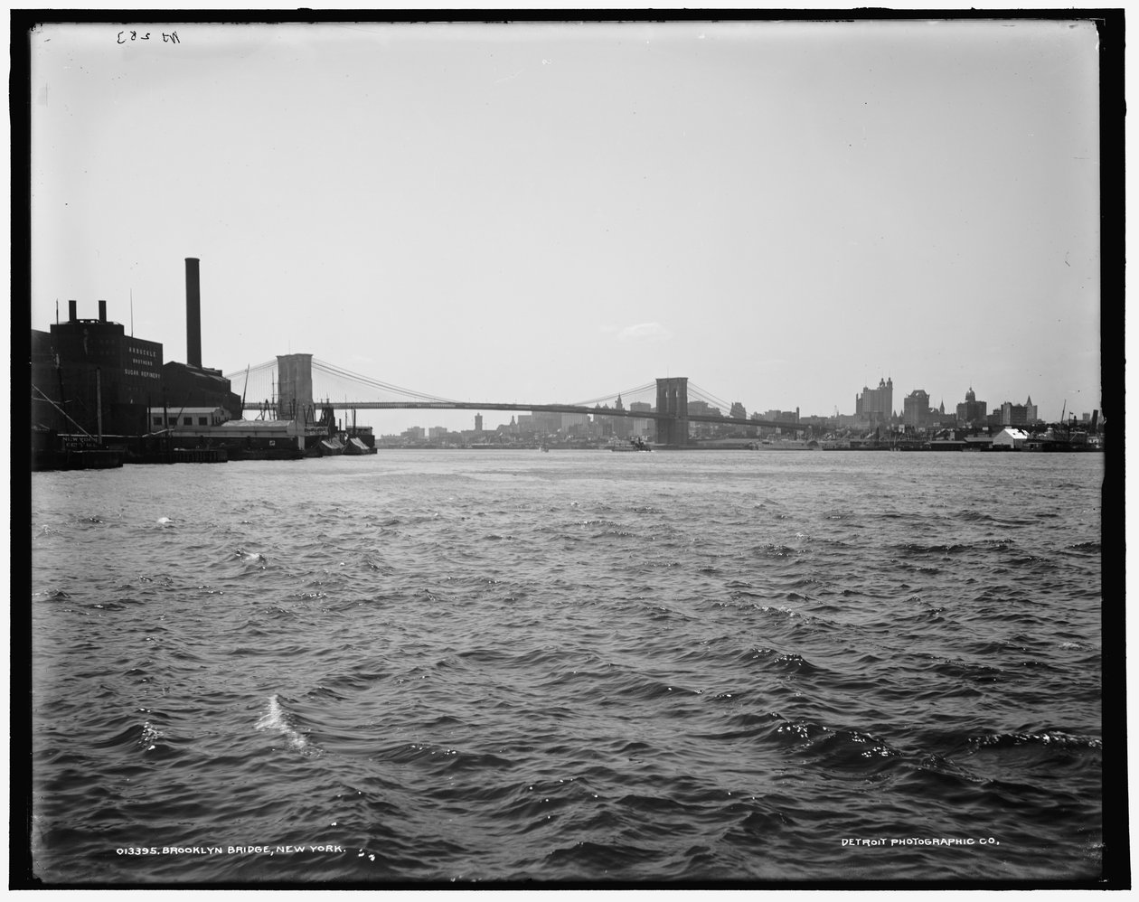 Brooklyn Bridge, New York, ca 1900 av William Henry Jackson