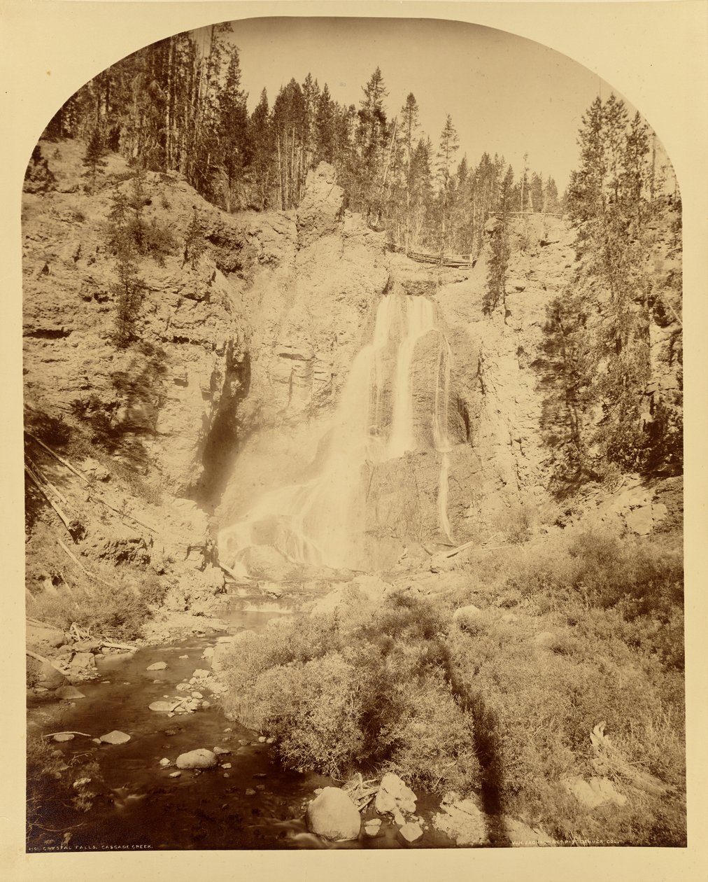 Crystal Falls, Cascade Creek av William Henry Jackson