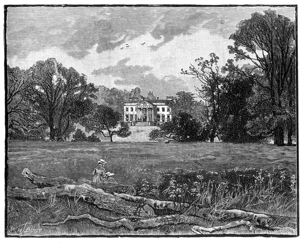 Claremont House, Esher, Surrey, 1900. av William Henry James Boot