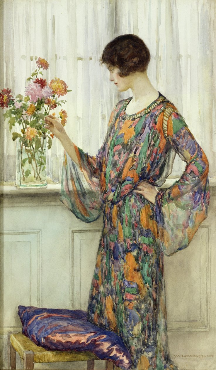 Arrangera blommor av William Henry Margetson
