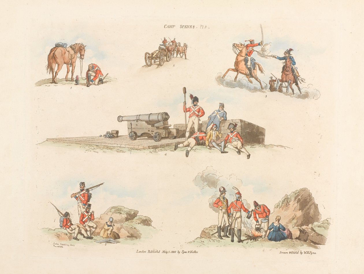 ?Lägerscener?, 1803 av William Henry Pyne