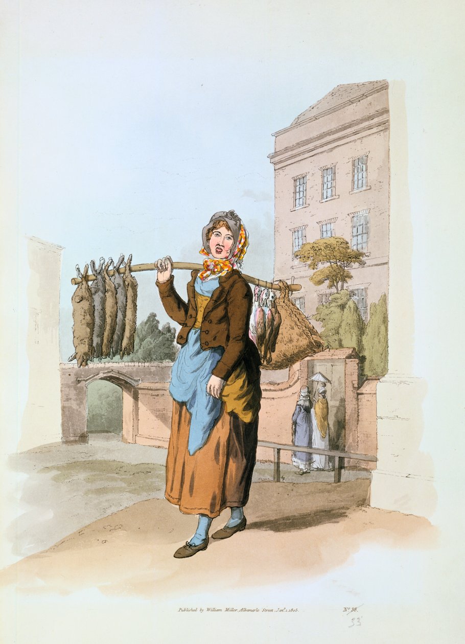 Kaninförsäljare, 1808 av William Henry Pyne