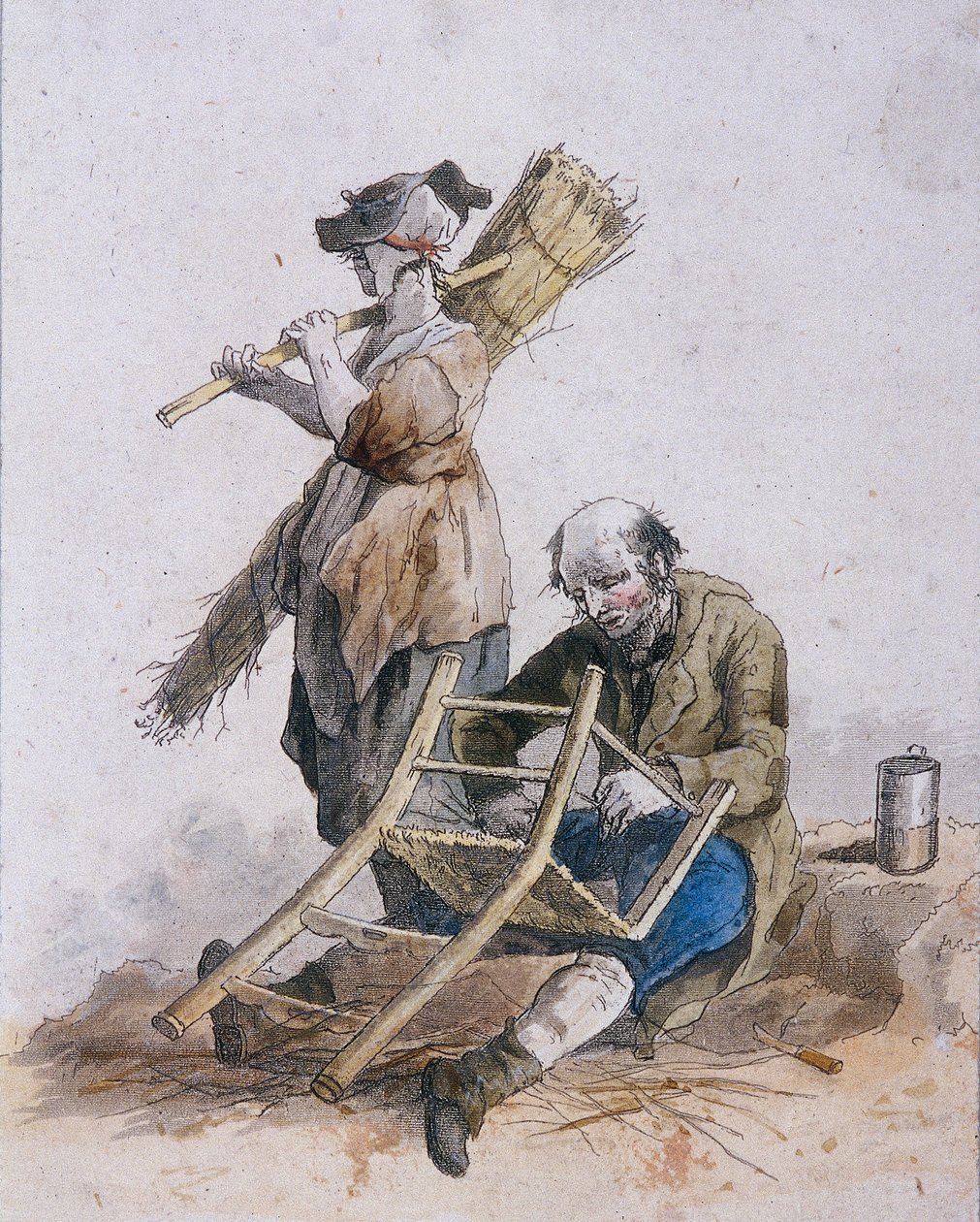 Två stolmenders, Provincial Characters, 1804 av William Henry Pyne