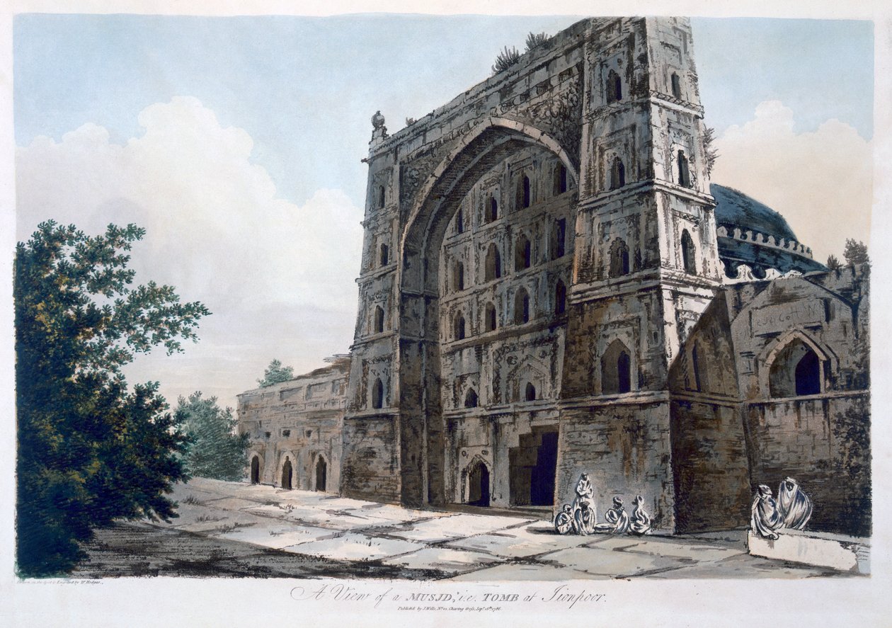 Masjid i Jaunpur, 1786 (akvatint) av William Hodges