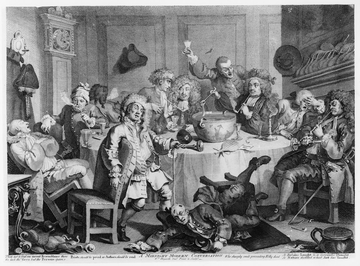 Ett modernt midnattssamtal av William Hogarth