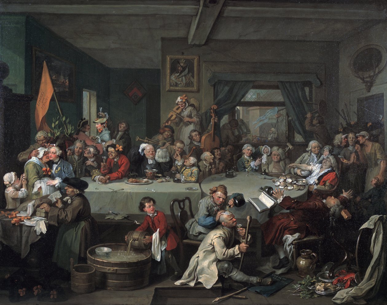 En valunderhållning, 1755 av William Hogarth