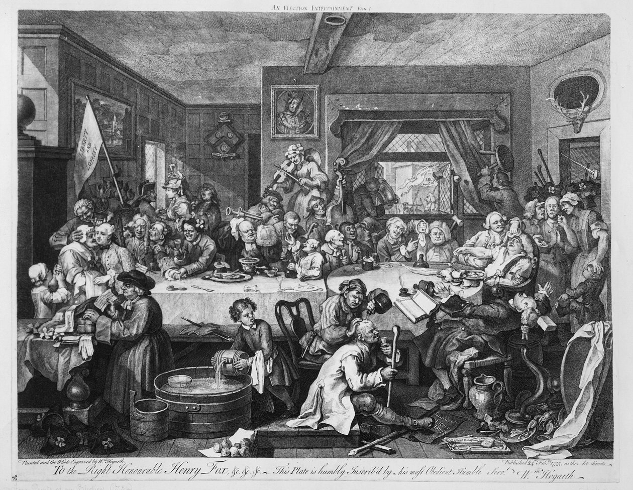 En valgunderholdning, 1755 swed av William Hogarth