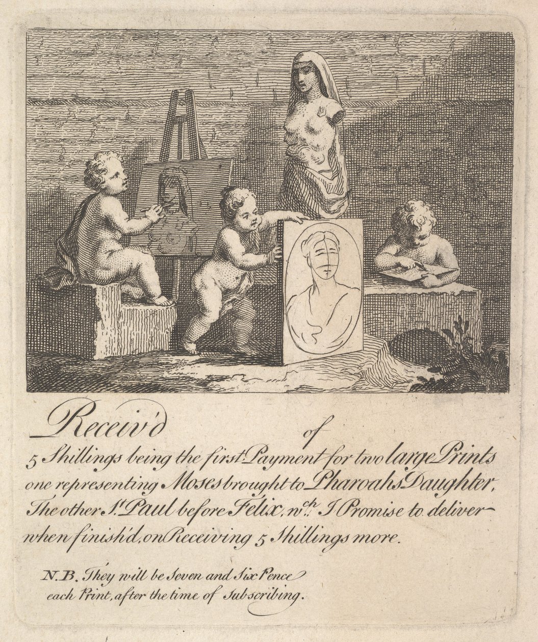 Pojkar som tittar på naturen, 1751. av William Hogarth