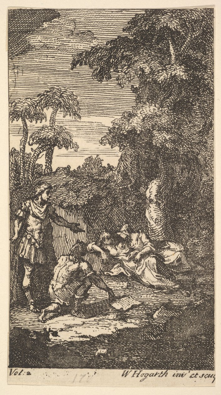 Cassandra, Frontispice, Vol. 2:, 1725. av William Hogarth
