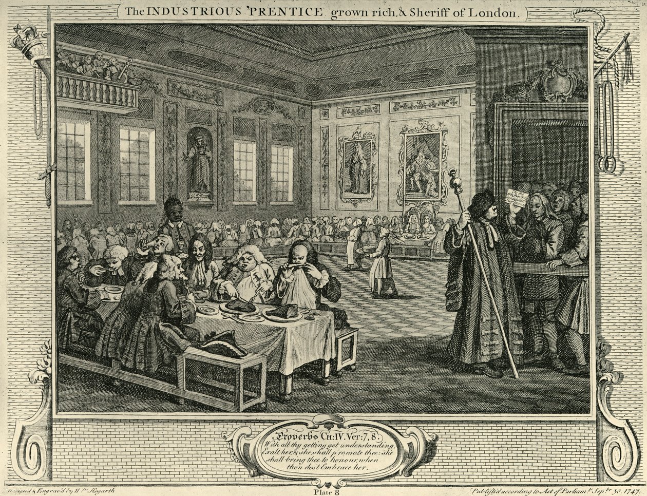 Stadsfest, 1747, 1925. av William Hogarth