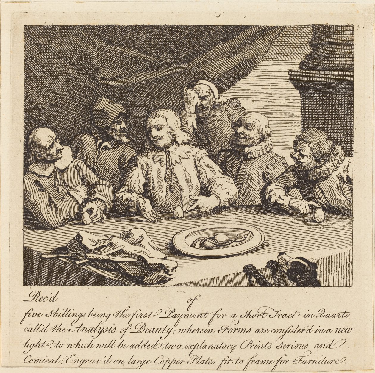 Columbus bryter ägget av William Hogarth