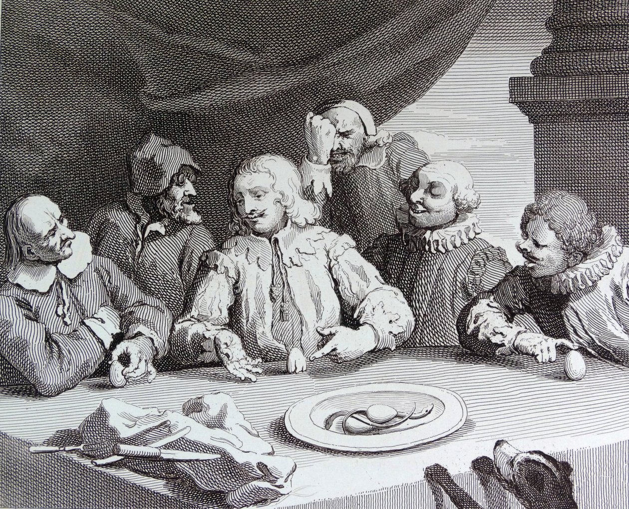 Columbus bryter ägget av William Hogarth