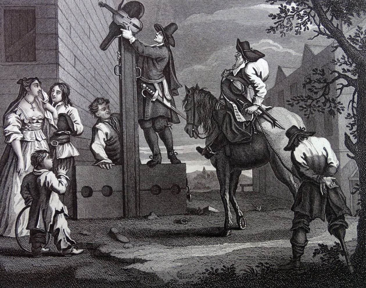 Frontispice till Samuel Butlers "Hudibras" av William Hogarth