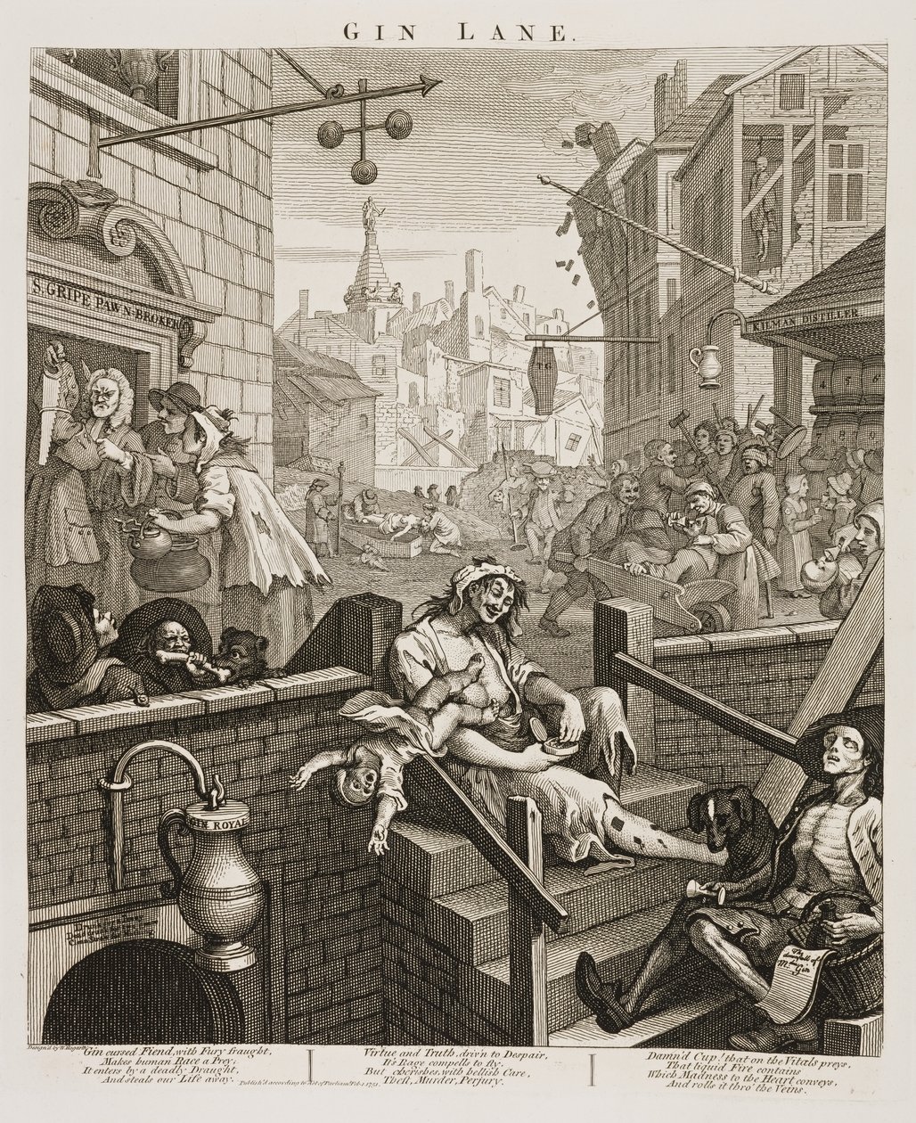 Gin Lane av William Hogarth