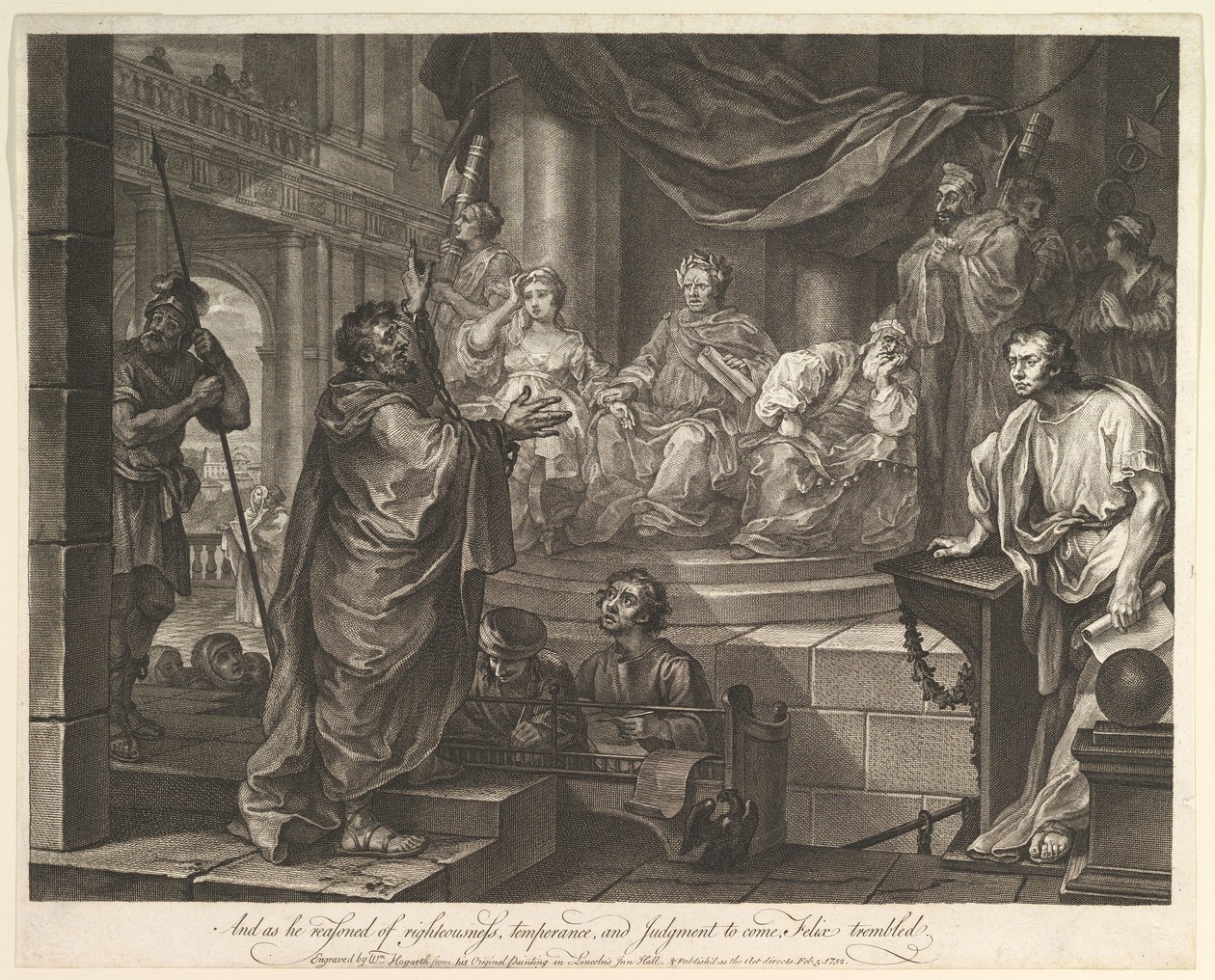 Paul Before Felix, 5 februari 1752. av William Hogarth