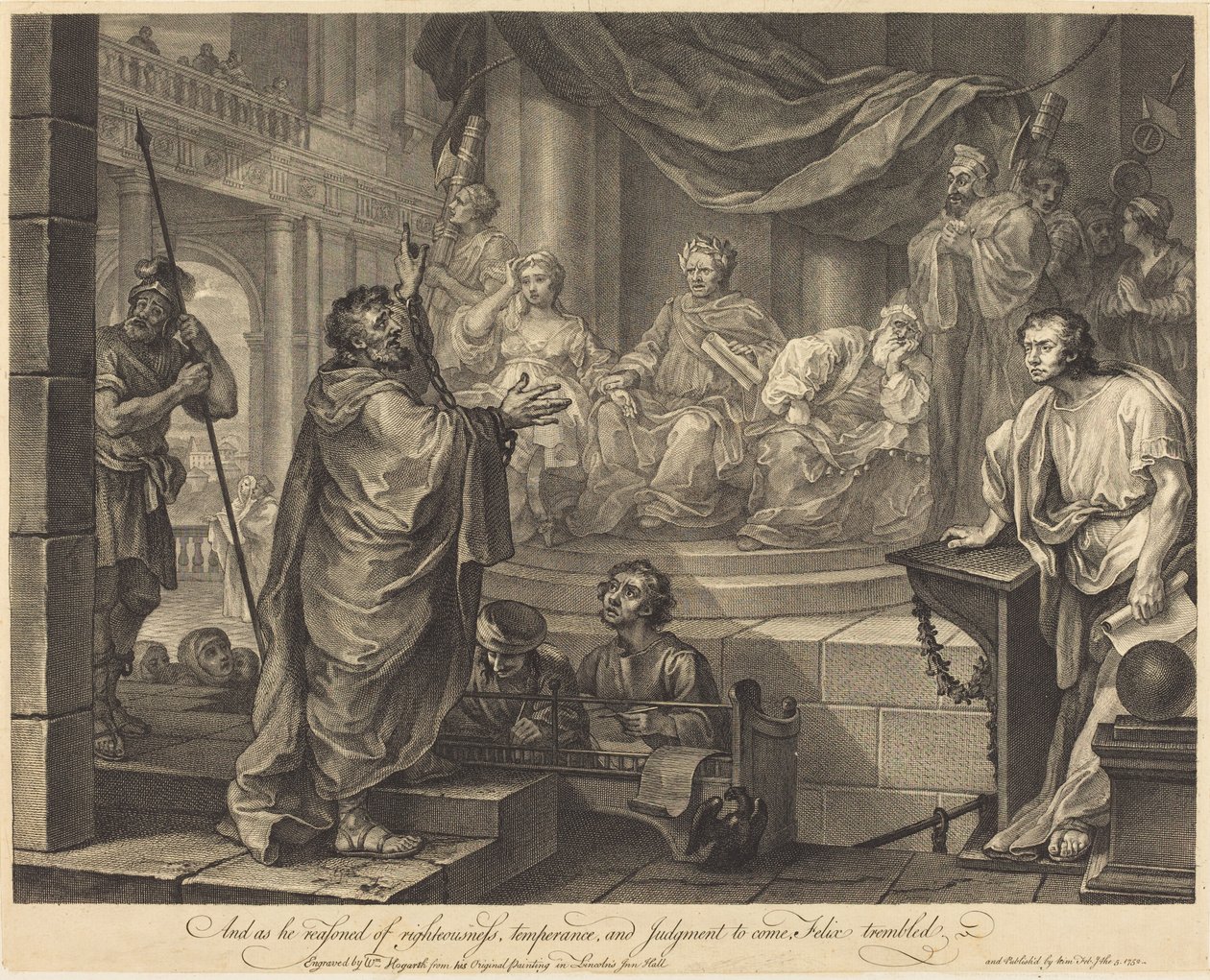 Paul före Felix av William Hogarth