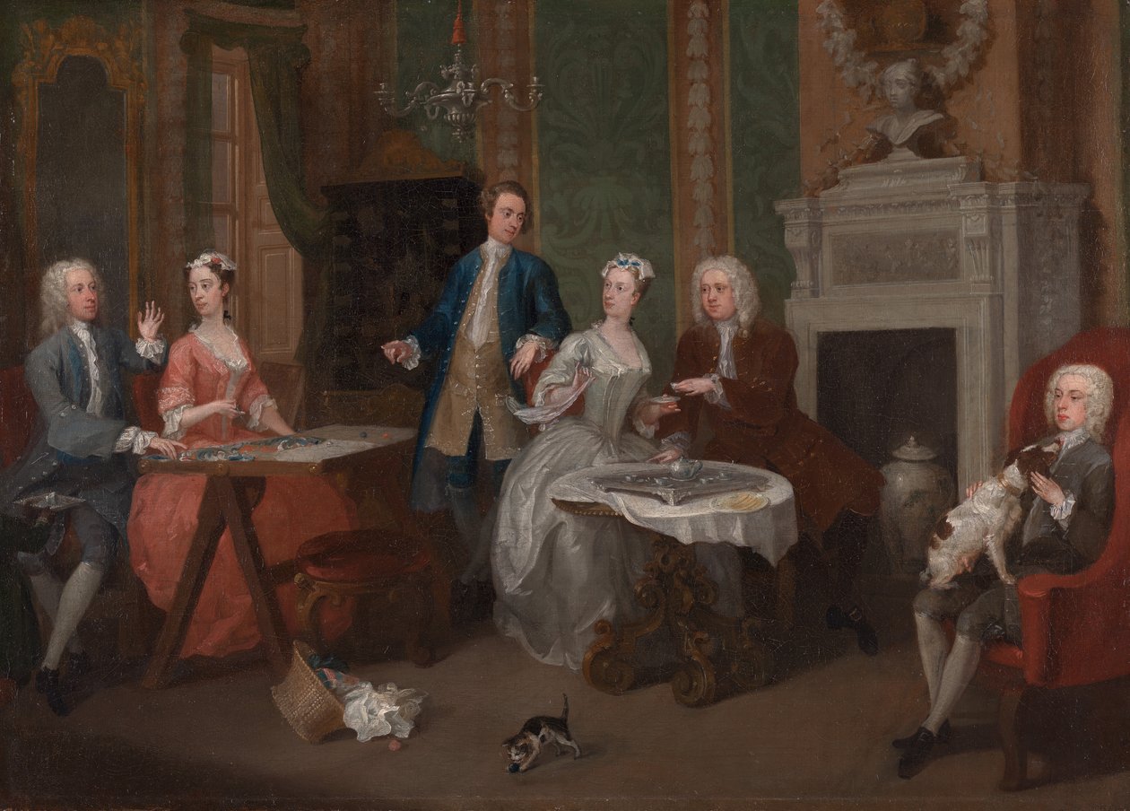 Porträtt av en familj, ca. 1735. av William Hogarth